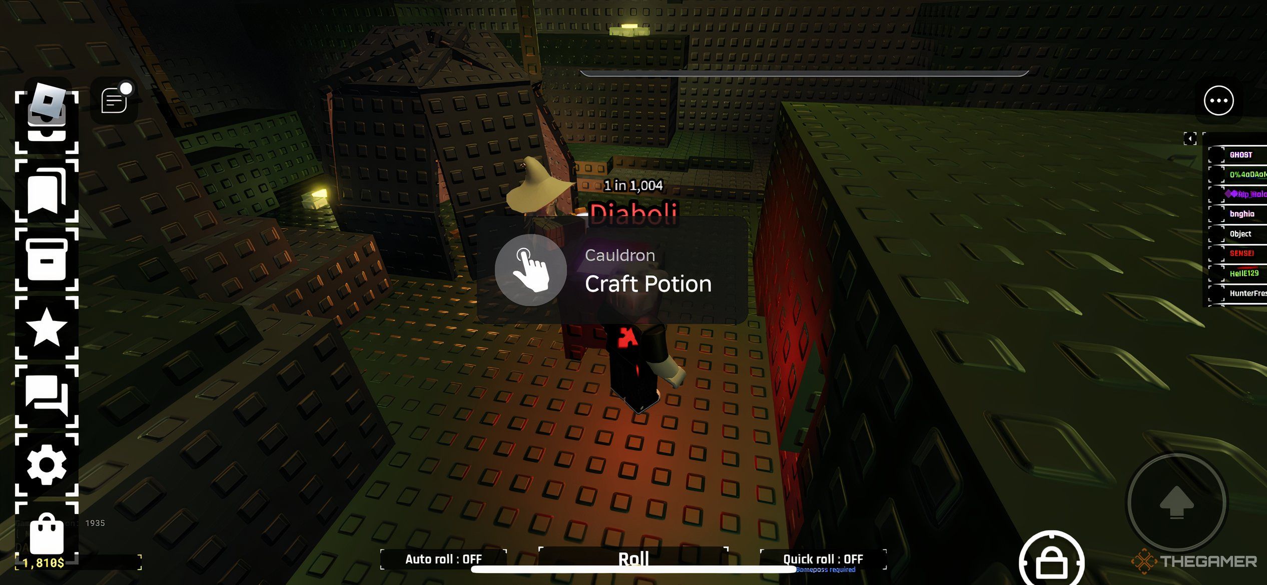 Universe Potion can be crafted by using Craft Potion option in Roblox: Sol's RNG.