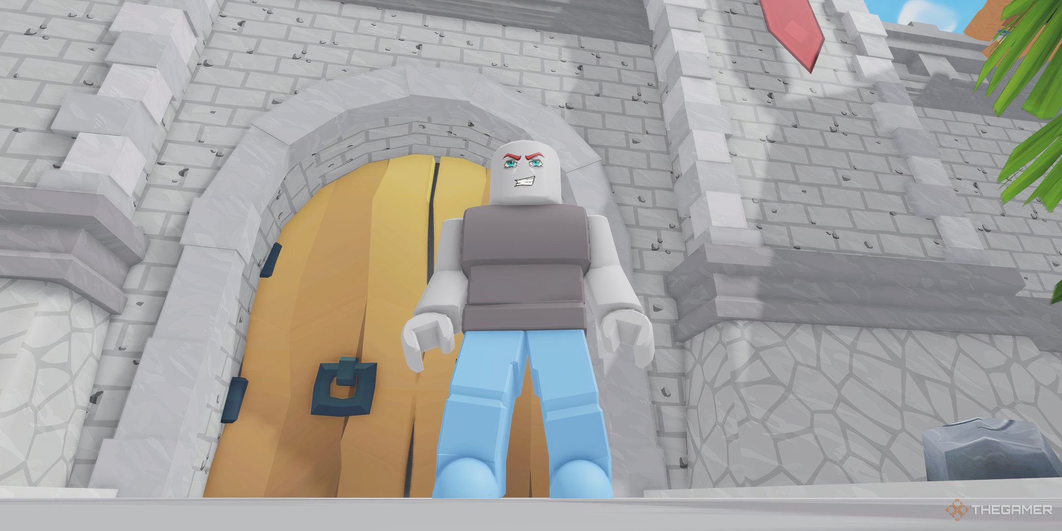 a player just standing in  Blub Defense on Roblox