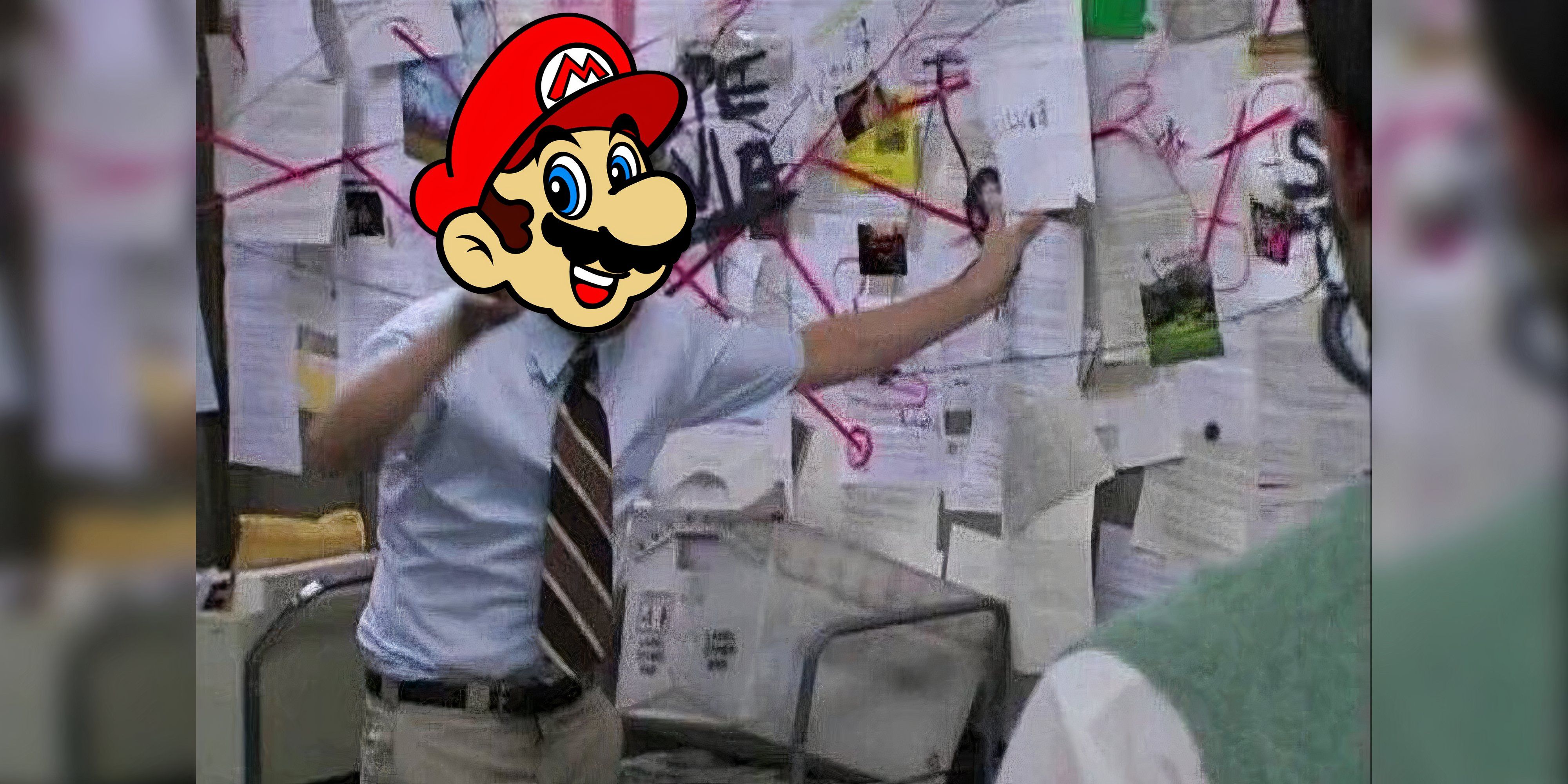 Mario's head on Charlie saying Pepe Silvia in IASIP